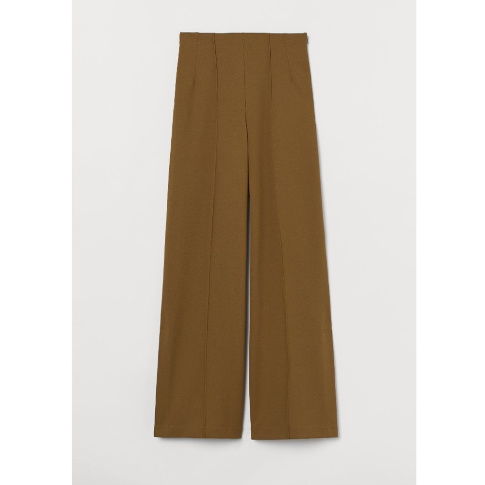 H&M olive green straight/ wide leg pant